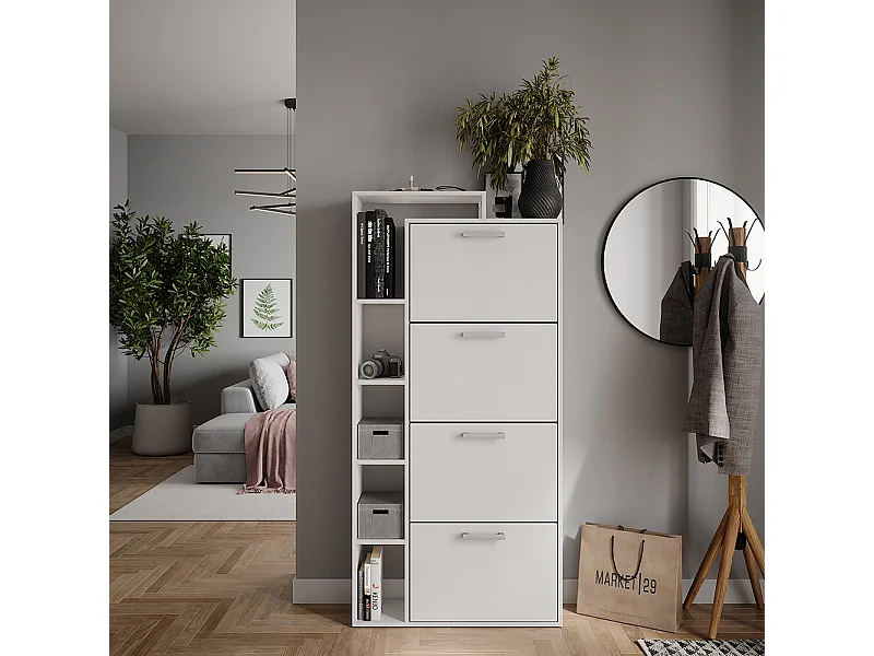 Schuhkipper weiß 80x24.2x166.1 orlando