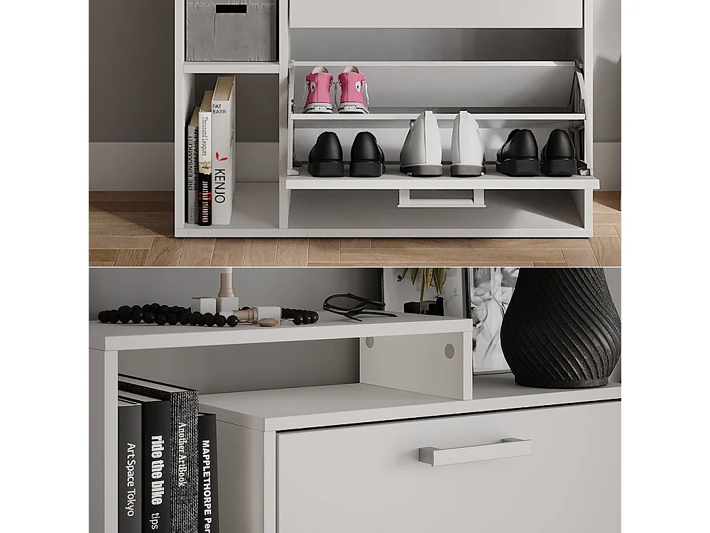 Schuhkipper weiß 80x24.2x166.1 orlando