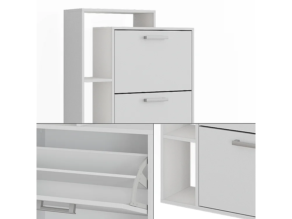 Schuhkipper weiß 80x24.2x166.1 orlando