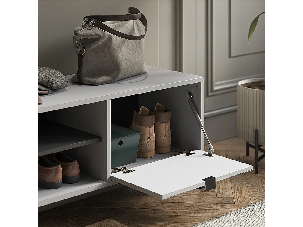 Banc pour chaussures gris 100x40x45 eliza