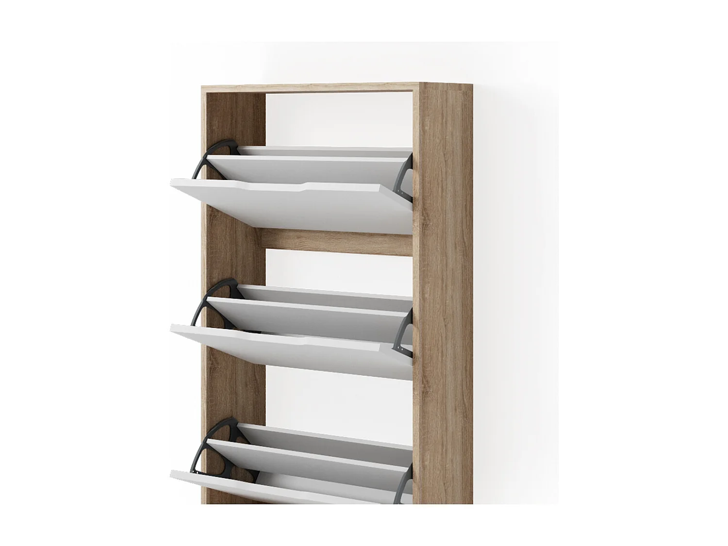 Meuble à chaussure sonoma/blanc 59x22x105 luca