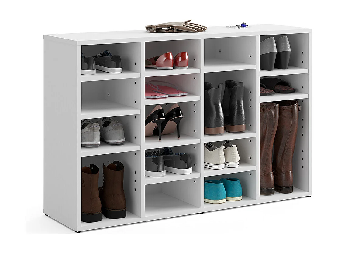 Armoire à chaussures blanc 104x33x65.5 lysander