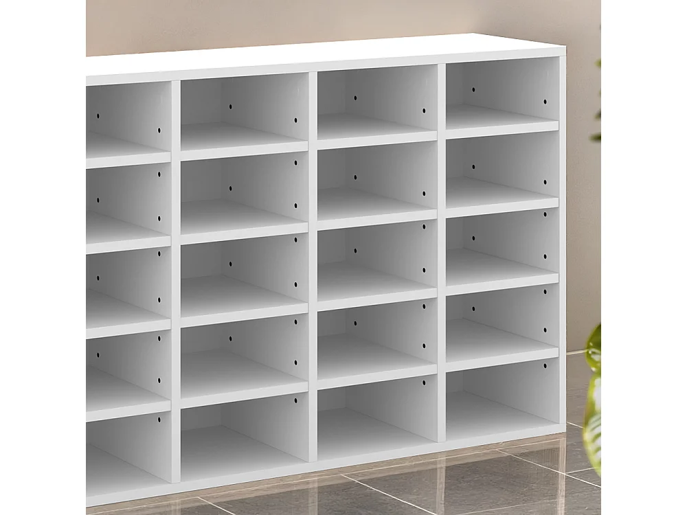 Schoenenkast wit 104x30x65.5 lysander