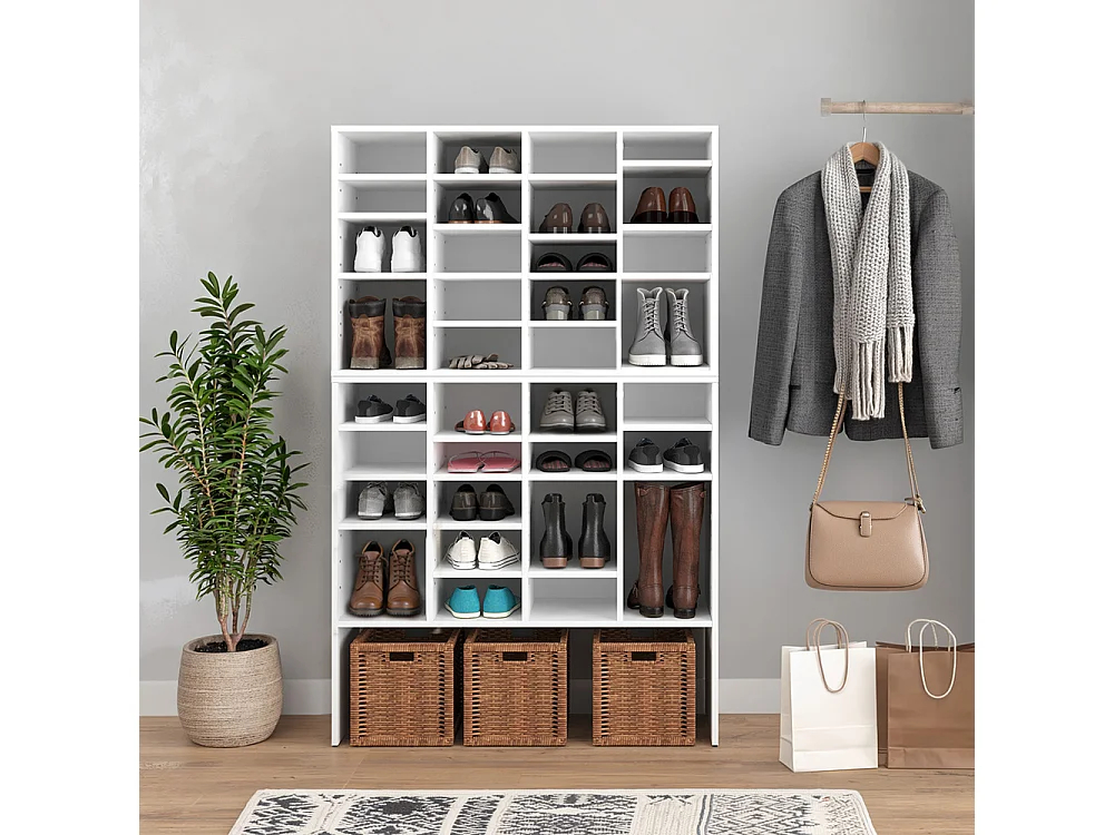 Skoskåp vit 104x30x65.5 lysander