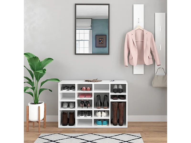 Schuhschrank weiß 104x33x65.5 lysander