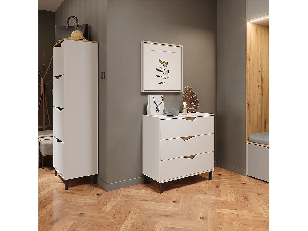 Schuhkipper weiß/artisan 60x38x167.4 marelle