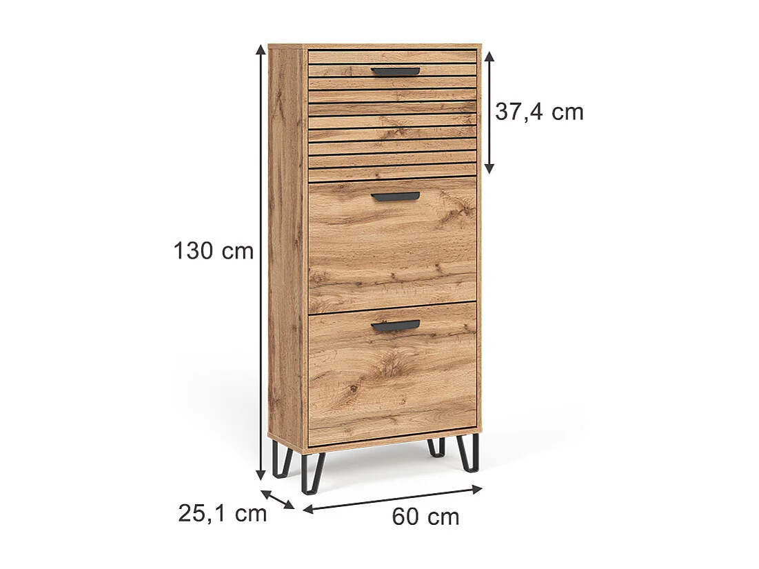 Le basculeur à chaussures chêne wotan 62x25.1x130 amber