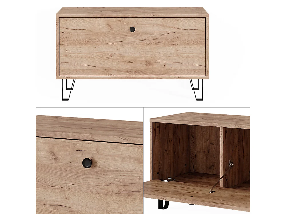 Banc chêne de force doré 80x35.1x46 siri