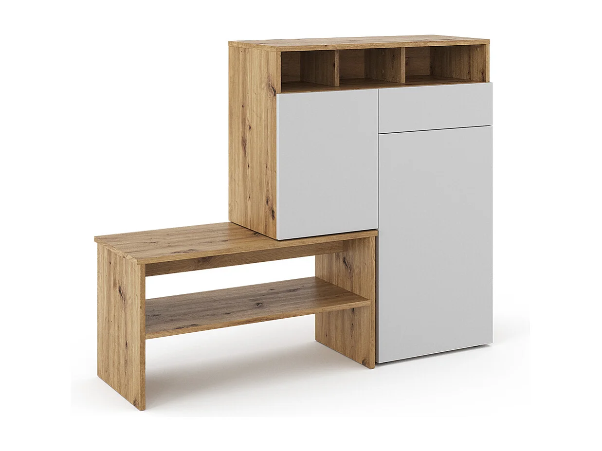 Schuhschrank braun 124.5x35x102 selena