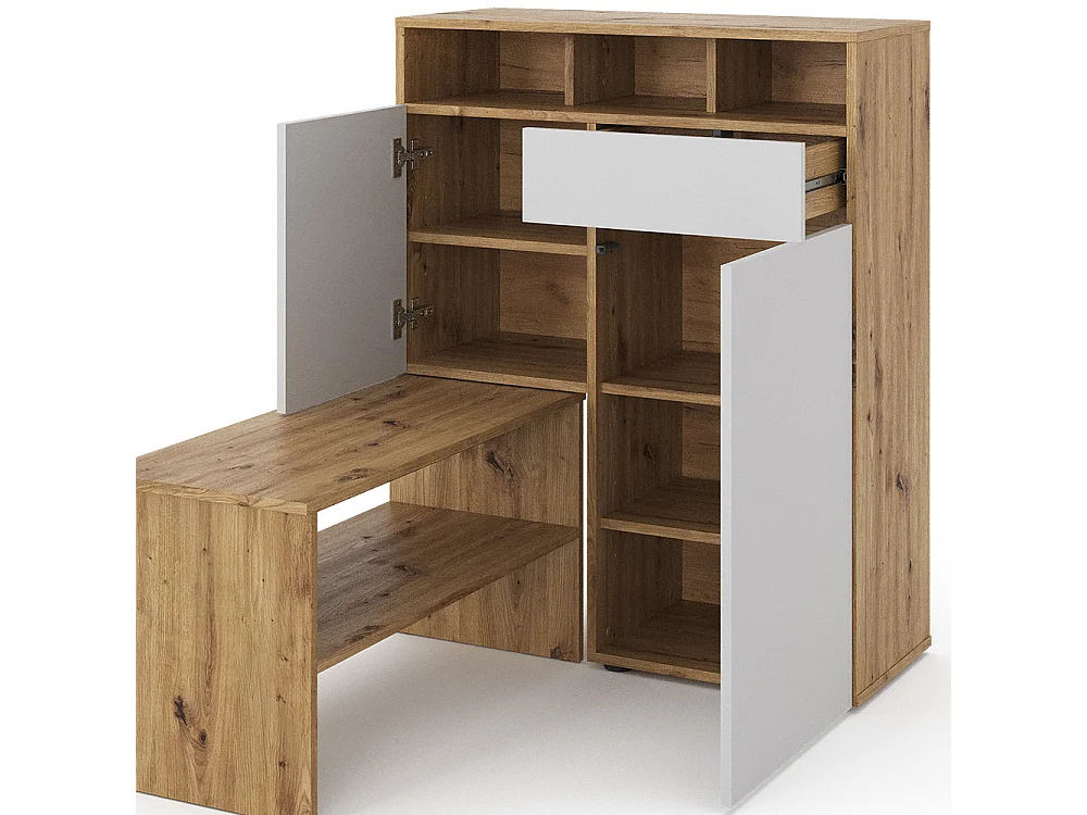 Schuhschrank braun 124.5x35x102 selena