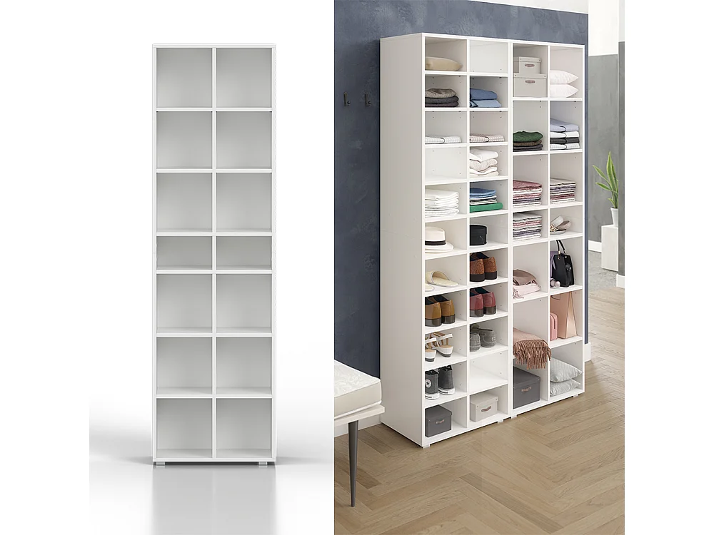 Shoe cabinet white 54.2x33.3x183.3 paris
