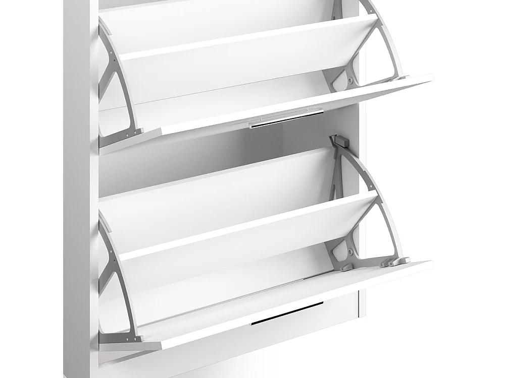 Meuble à chaussure blanc haute brillance 59x22x105 gizmo