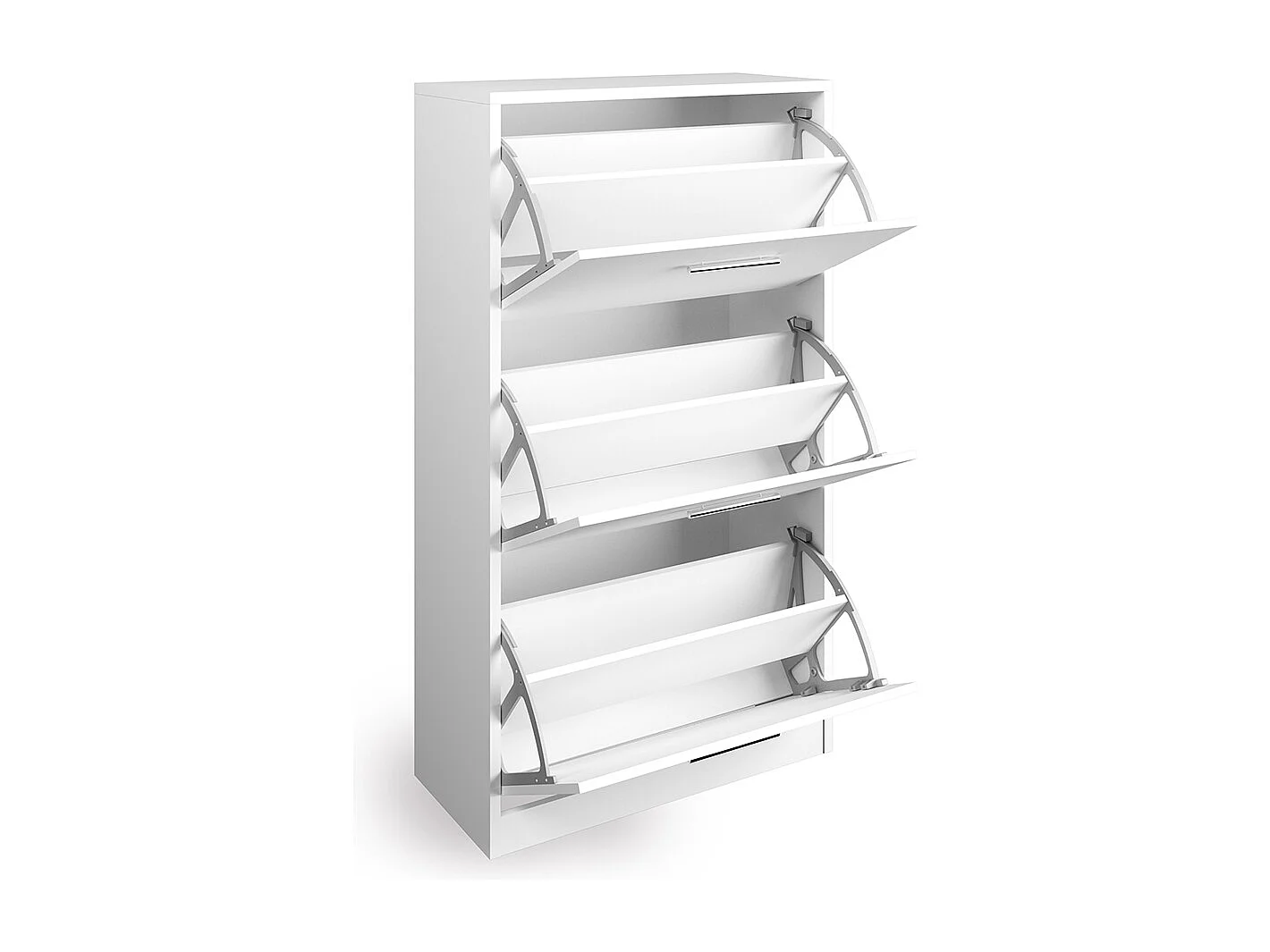 Meuble à chaussure blanc haute brillance 59x22x105 gizmo