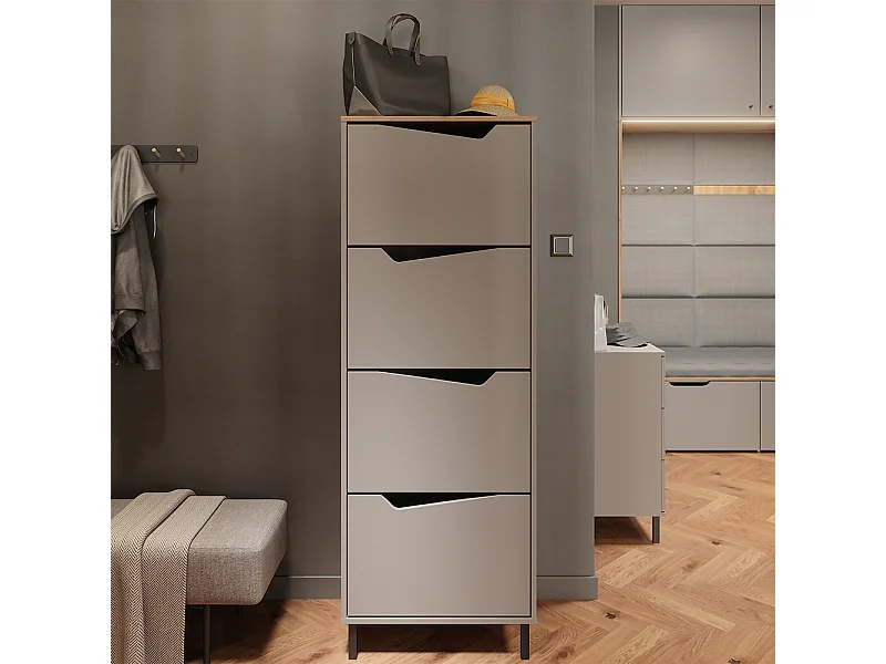 Schuhkipper greige/artisan 60x38x167.4 marelle