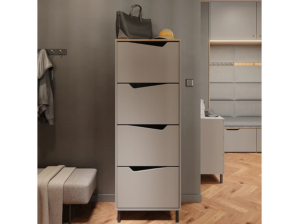 Shoe tipper greige/artisan 60x38x167.4 marelle