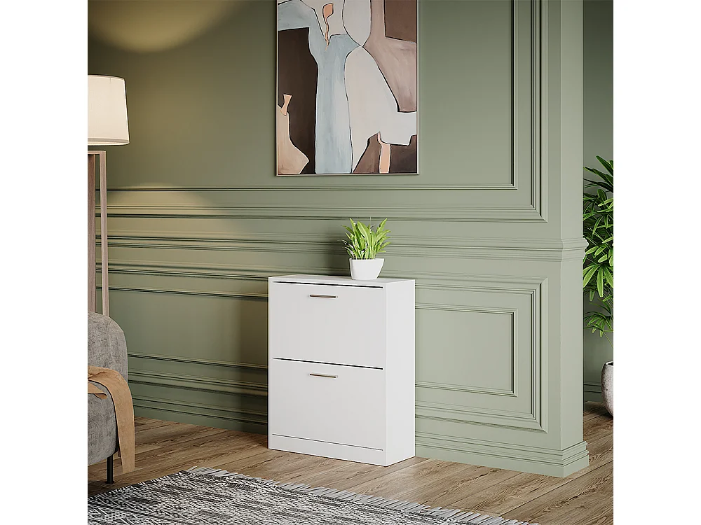 Armoire à chaussures blanc 59x22x72.5 gizmo