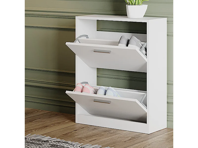 Schoenenkast wit 59x22x72.5 gizmo