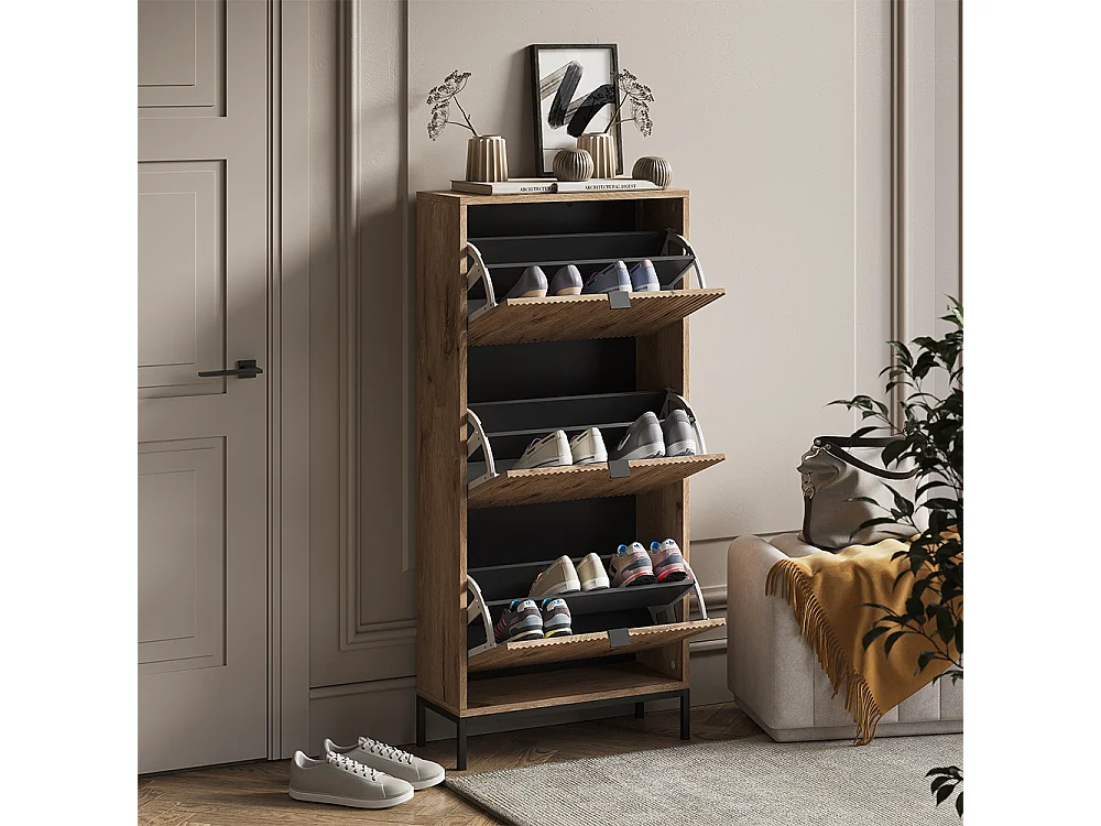 Benne à chaussures chêne viking 60x24x130 eliza