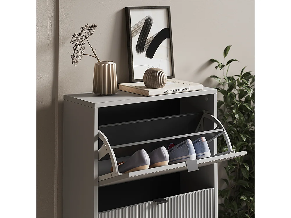 Benne à chaussures gris 60x24x130 eliza