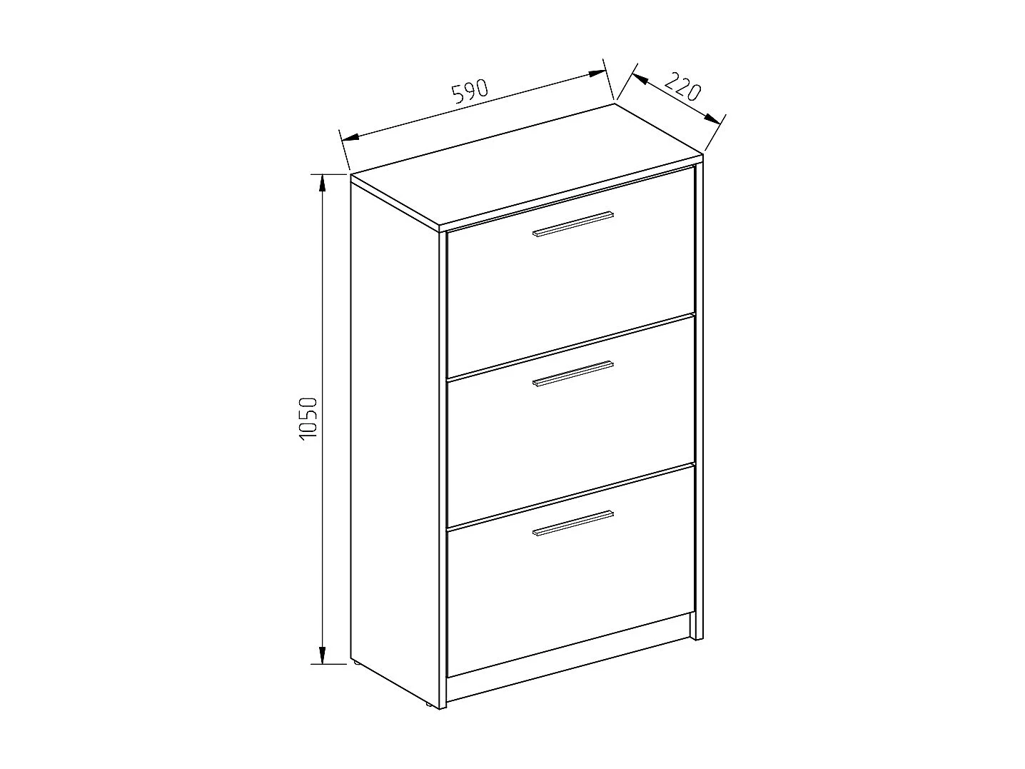 Meuble à chaussure blanc 59x22x105 gizmo