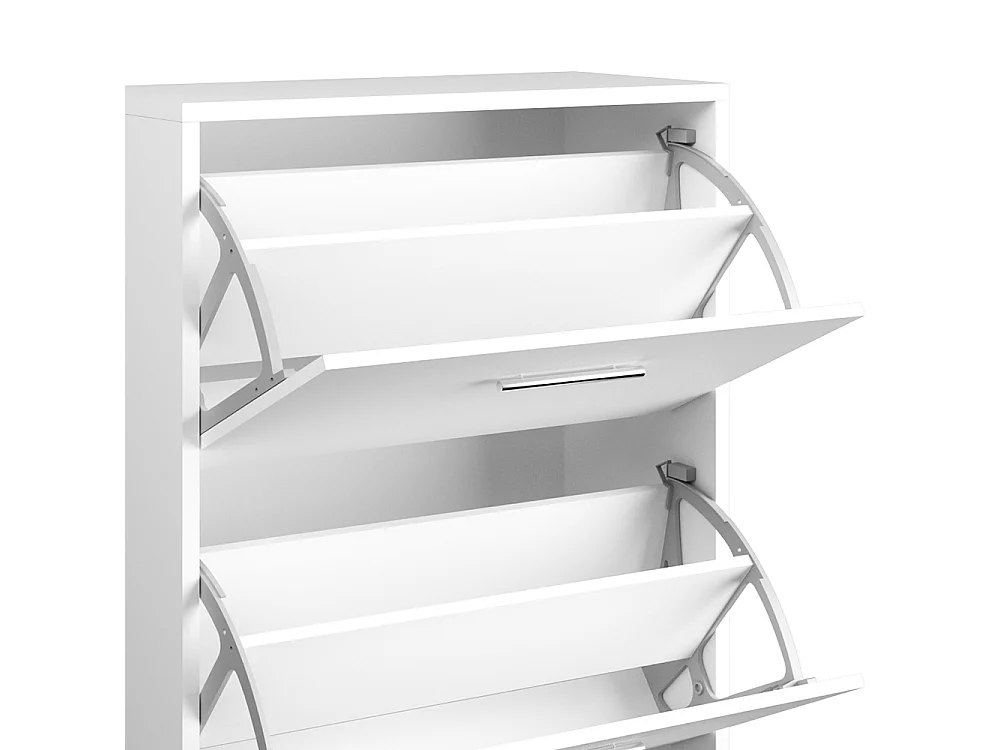 Meuble à chaussure blanc 59x22x105 gizmo