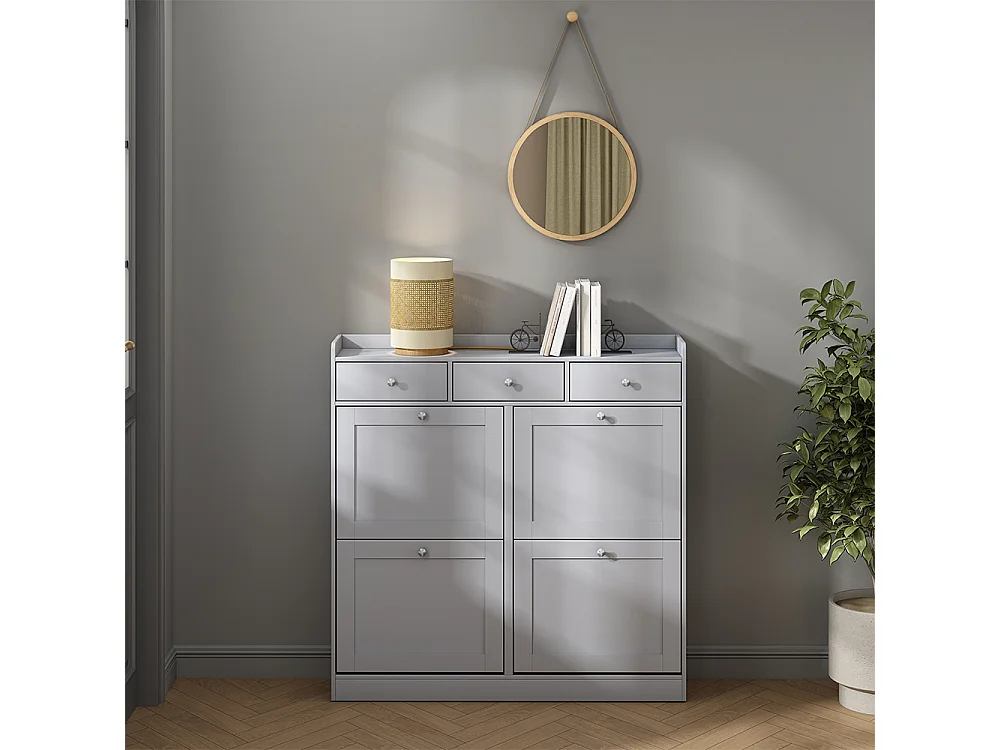 Schuhkipper grau 100x22x99.5 vitto