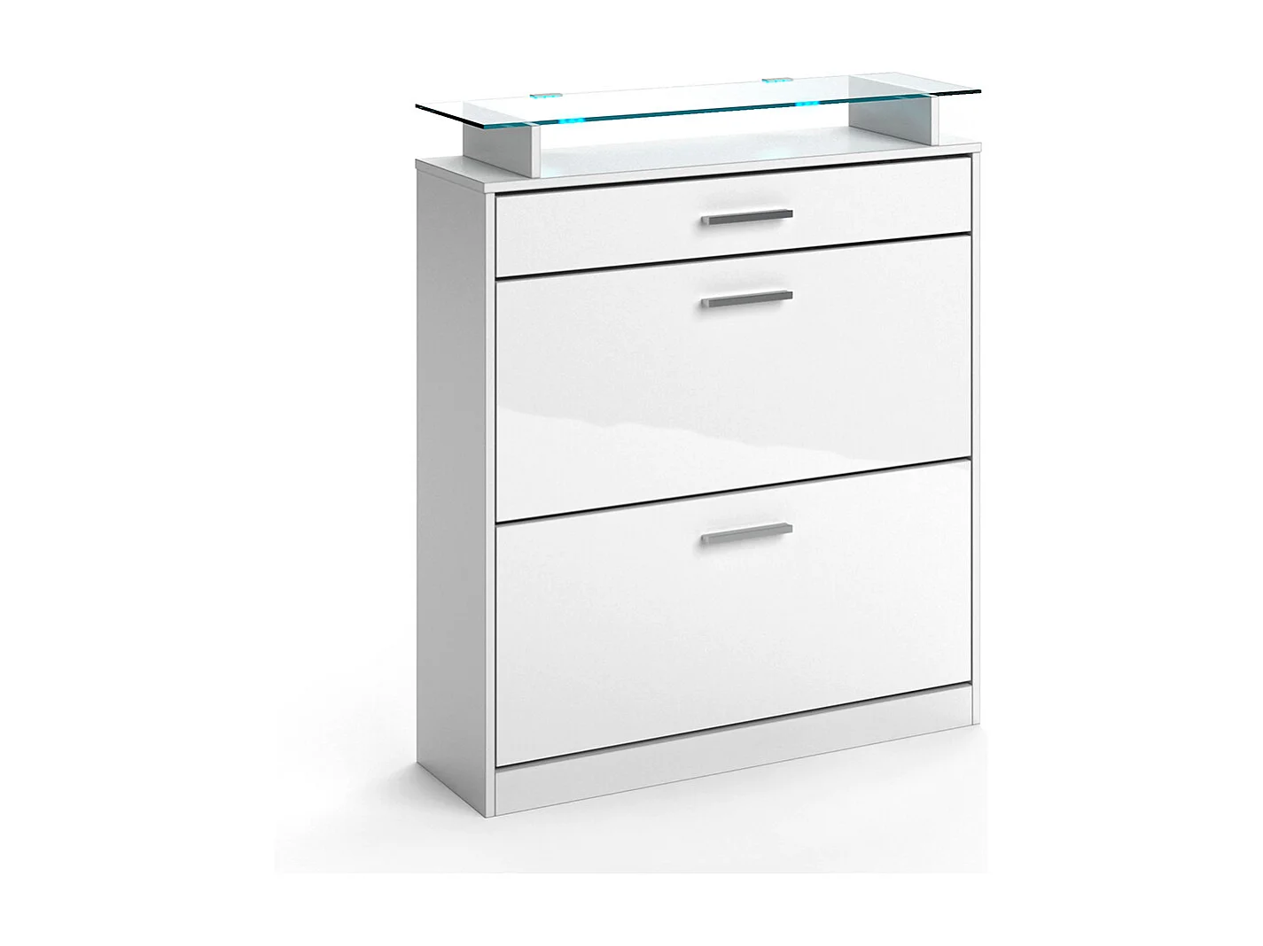 Meuble à chaussure blanc 89x27x104 alex