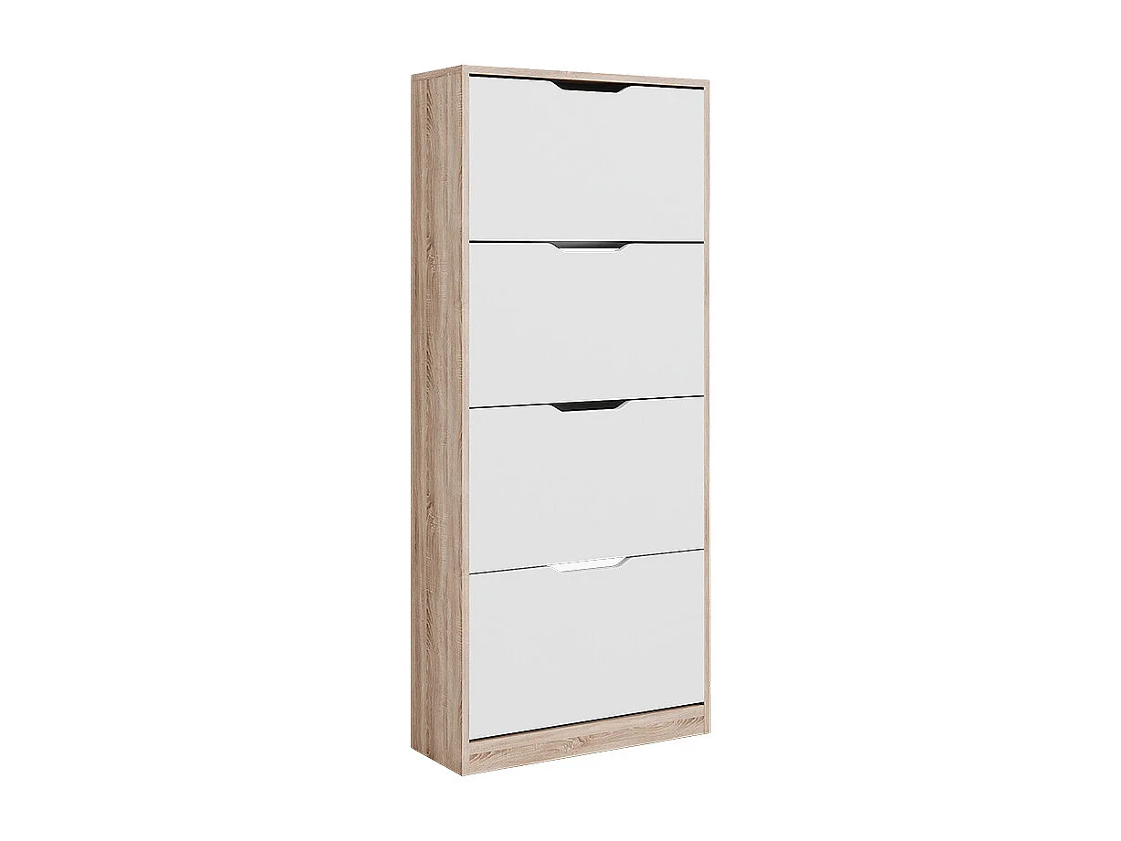 Meuble à chaussure sonoma/blanc 59x22x137 luca