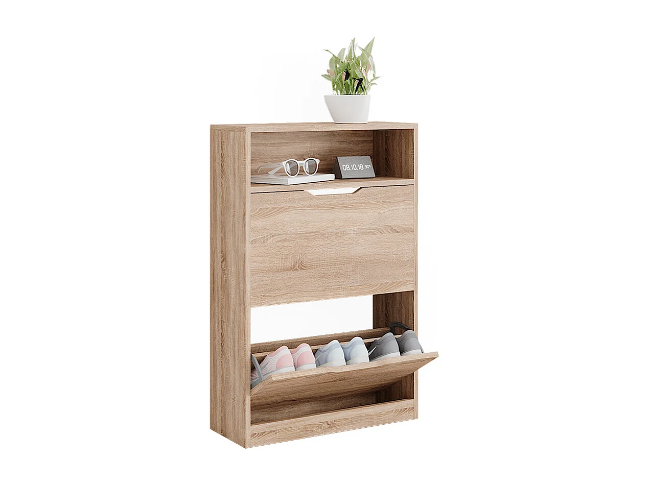 Mueble zapatero sonoma 59x22x89.5 luca