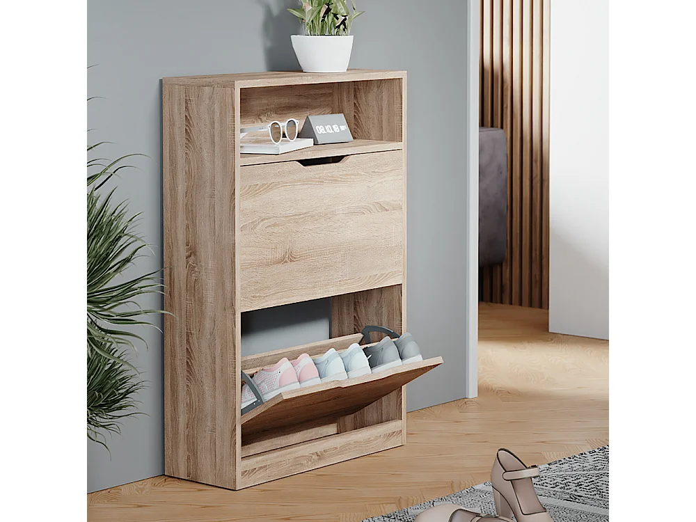 Meuble à chaussure sonoma 59x22x89.5 luca