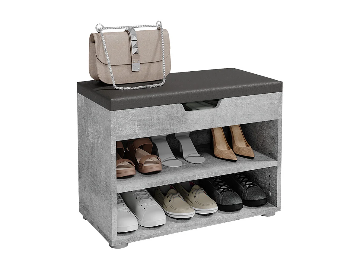 Banco para zapatos hormigón 60x30x45 rolfe