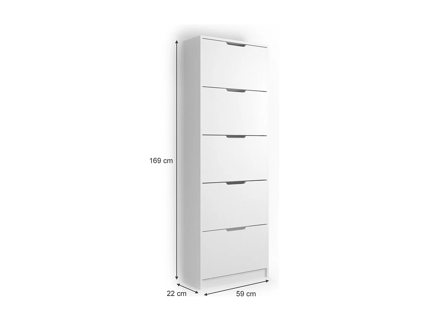 Armoire à chaussures blanc 22x59x169 luca