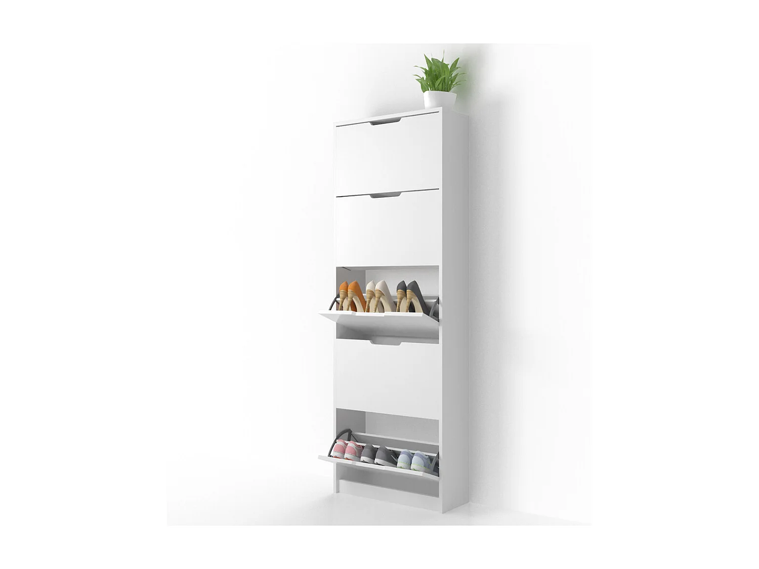 Armoire à chaussures blanc 22x59x169 luca