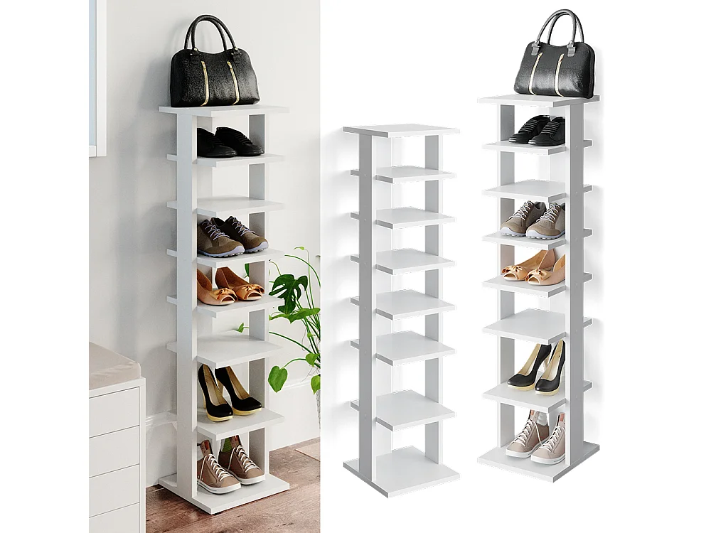 Armoire à chaussures blanc 26.7x27.7x110 sara