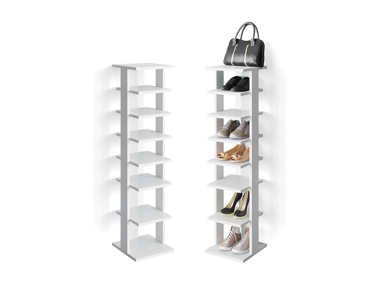 Armoire à chaussures blanc 26.7x27.7x110 sara