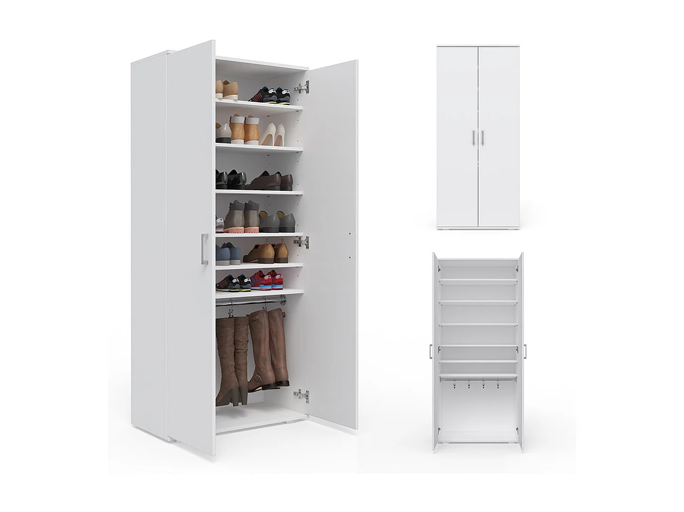 Armoire à chaussures blanc 80x39x178 torge