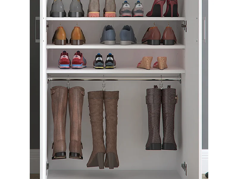 Armoire à chaussures blanc 80x39x178 torge