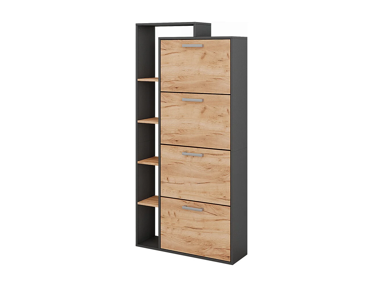 Schuhkipper goldkraft eiche/anthrazit 80x24.2x166.1 orlando