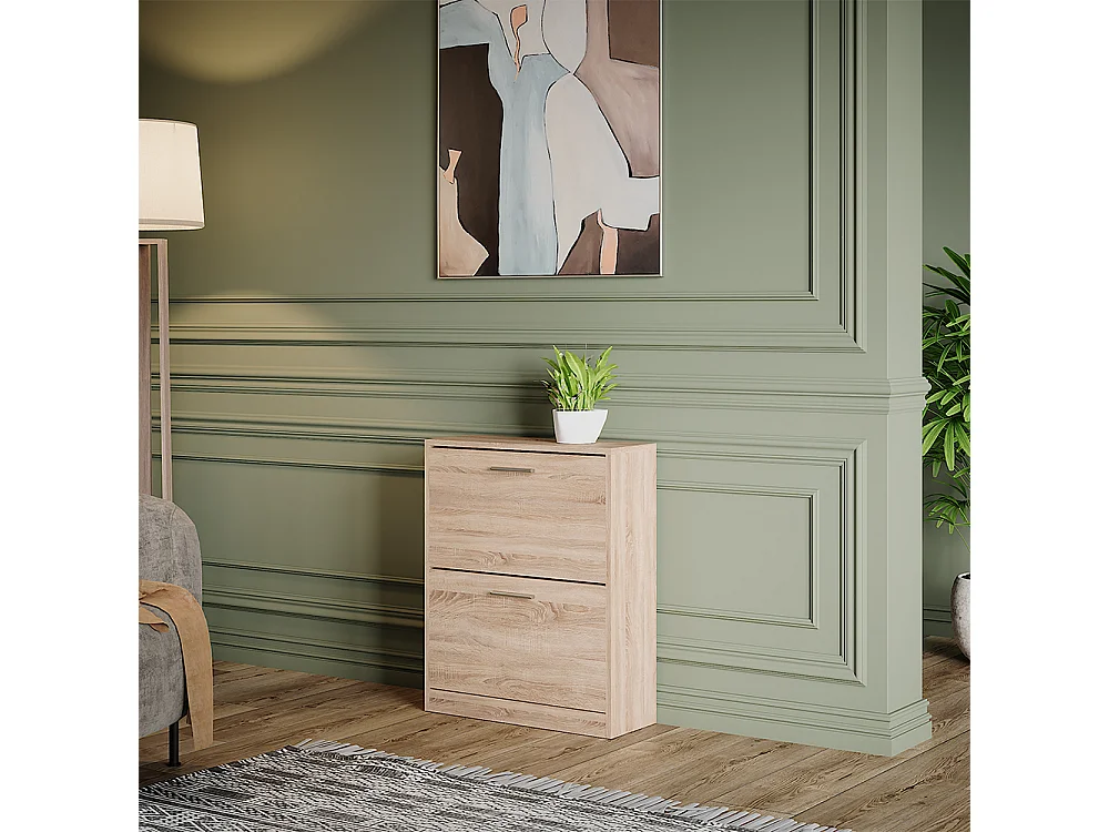 Armoire à chaussures sonoma 59x22x72.5 gizmo