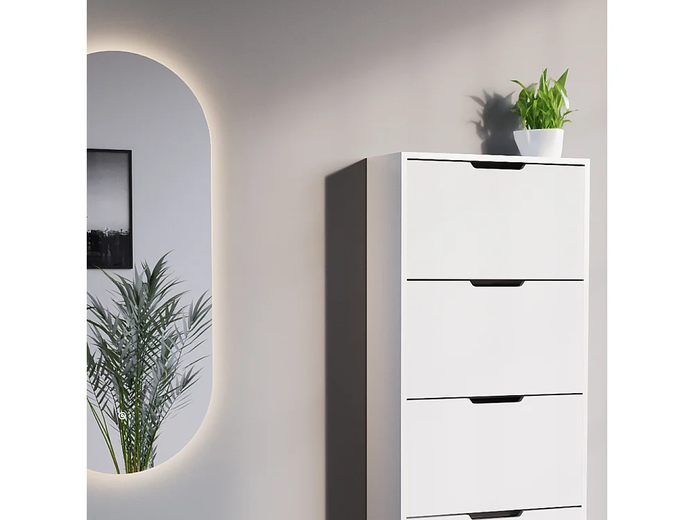 Schuhkipper weiß 59x22x169 luca