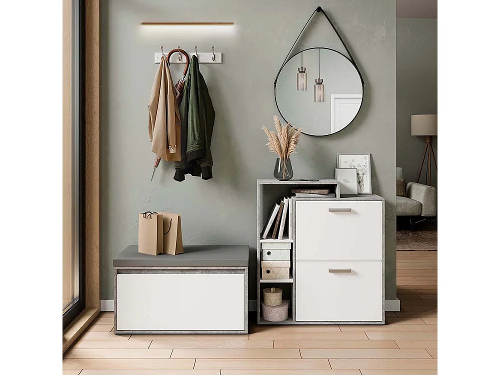 Meuble à chaussure béton 80x39x90 orlando