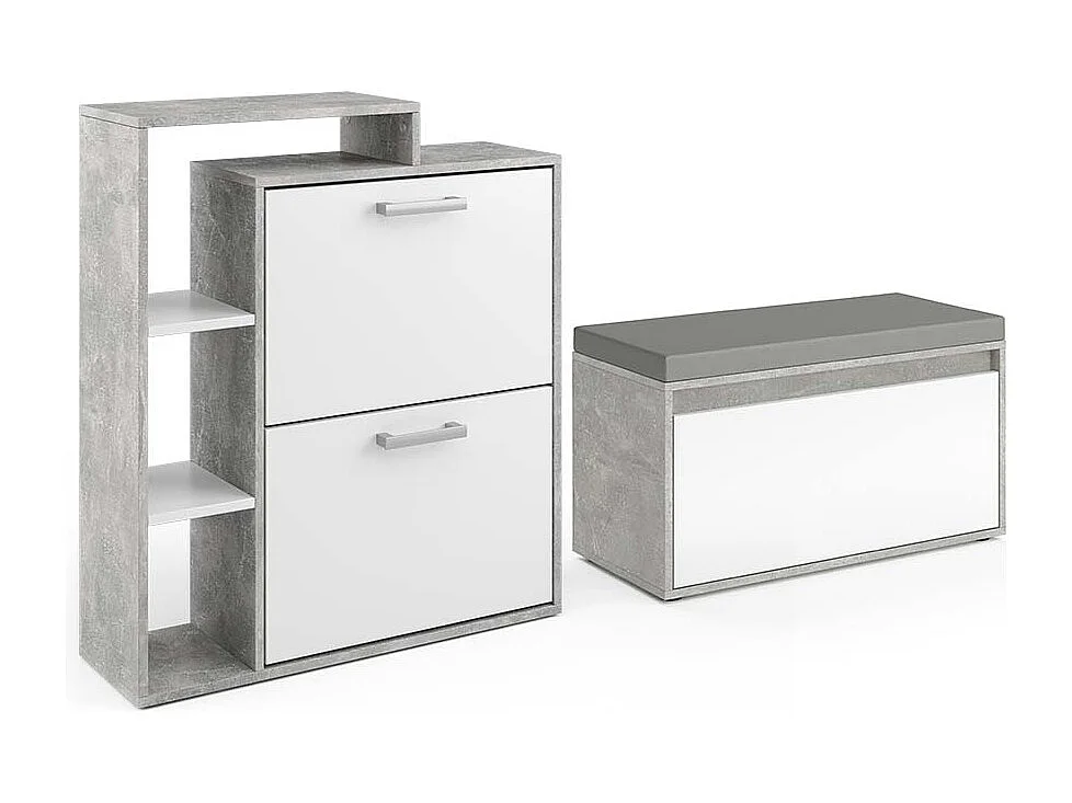 Meuble à chaussure béton 80x39x90 orlando