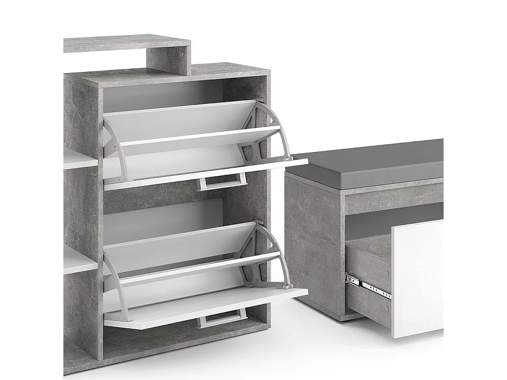 Meuble à chaussure béton 80x39x90 orlando