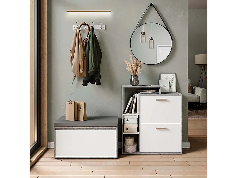 Armário para sapatos betão 80x39x90 orlando