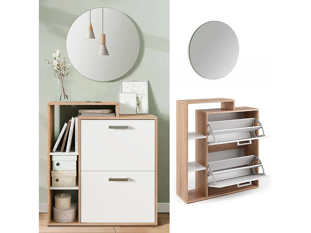 Meuble à chaussure sonoma 80x25x90 orlando