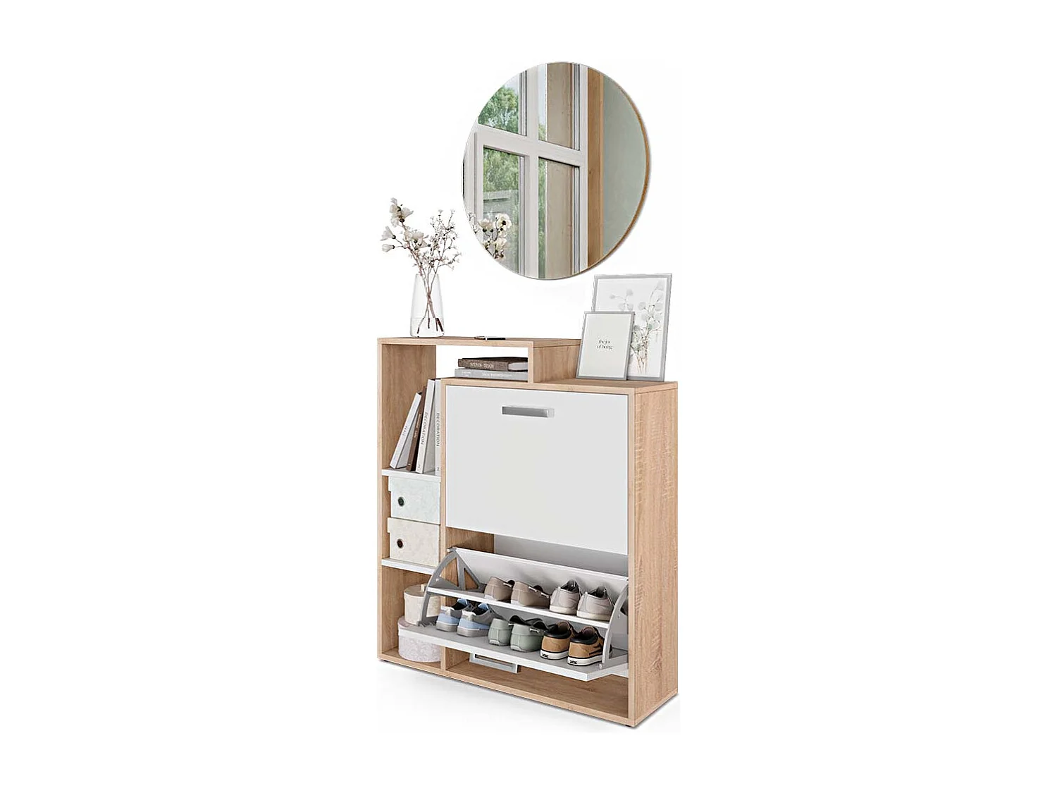 Meuble à chaussure sonoma 80x25x90 orlando