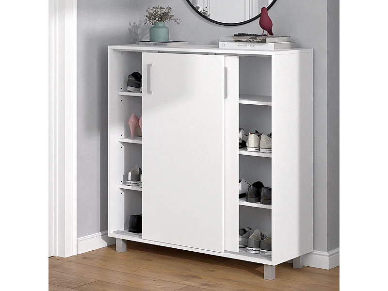 Schoenenkast wit 100.2x37.5x108 viva