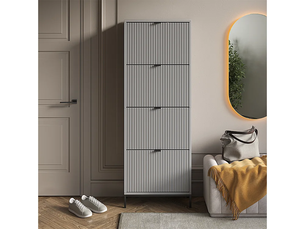 Benne à chaussures gris 60x24x168 eliza