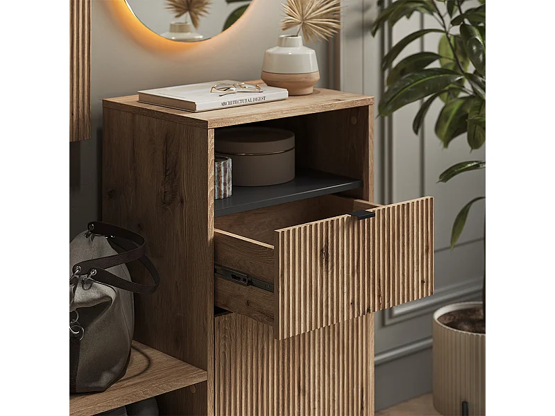 Banco para zapatos roble vikingo 100x40x98.5 eliza