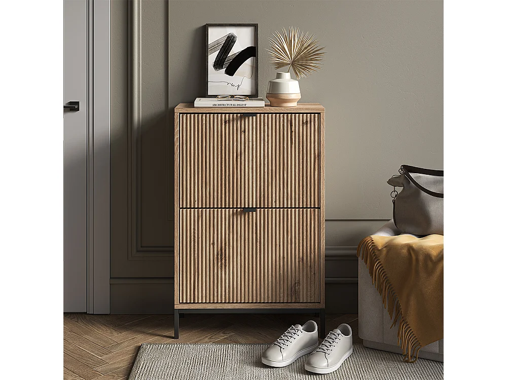 Benne à chaussures chêne viking 60x24x92 eliza